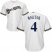 Milwaukee Brewers #4 Paul Molitor White Cool Base Stitched Youth MLB Jersey