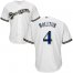 Milwaukee Brewers #4 Paul Molitor White Cool Base Stitched Youth MLB Jersey