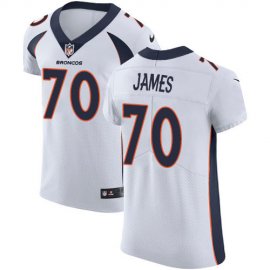Nike Denver Broncos #70 JaWuan James White Mens Stitched NFL Vapor Untouchable Elite Jersey