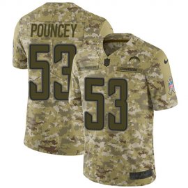 Nike Los Angeles Chargers #53 Mike Pouncey Camo Mens Stitched NFL Limited 2018 Salute To Service Jersey