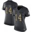 Nike New York Jets #14 Sam Darnold Black Womens Stitched NFL Limited 2016 Salute to Service Jersey