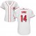 Cincinnati Reds #14 Pete Rose White Home Womens Stitched MLB Jersey