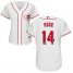 Cincinnati Reds #14 Pete Rose White Home Womens Stitched MLB Jersey