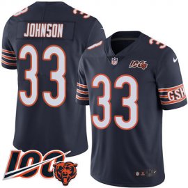 Nike Chicago Bears #33 Jaylon Johnson Navy Blue Team Color Youth Stitched NFL 100th Season Vapor Untouchable Limited Jersey
