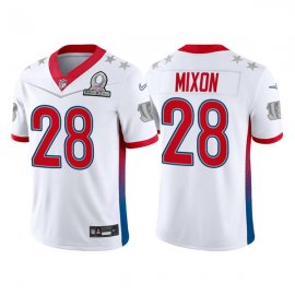 Mens Cincinnati Bengals #28 Joe Mixon 2022 White AFC Pro Bowl Stitched Jersey
