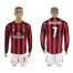 AC Milan #7 Deulofeu Home Long Sleeves Soccer Club Jersey