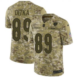 Nike Chicago Bears #89 Mike Ditka Camo Mens Stitched NFL Limited 2018 Salute To Service Jersey
