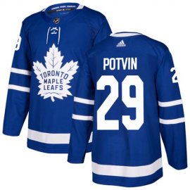 Adidas Toronto Maple Leafs #29 Felix Potvin Blue Home Authentic Stitched NHL Jersey