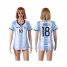 Womens Argentina #18 Lamela Home Soccer Country Jersey
