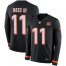 Nike Cincinnati Bengals #11 John Ross III Black Team Color Mens Stitched NFL Limited Therma Long Sleeve Jersey
