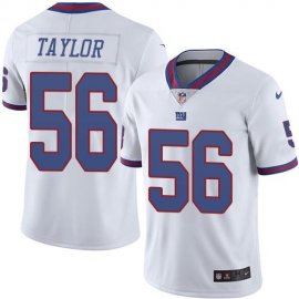 Nike New York Giants #56 Lawrence Taylor White Mens Stitched NFL Limited Rush Jersey