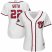 Washington Nationals #22 Juan Soto Majestic Womens 2019 World Series Champions Home Cool Base Patch Player Jersey White