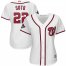 Washington Nationals #22 Juan Soto Majestic Womens 2019 World Series Champions Home Cool Base Patch Player Jersey White