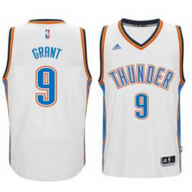 Mens Oklahoma City Thunder #9 Jerami Grant adidas White New Swingman Home Jersey