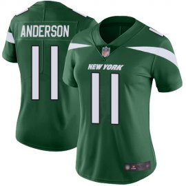 Nike New York Jets #11 Robby Anderson Green Team Color Womens Stitched NFL Vapor Untouchable Limited Jersey