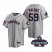 Astros 59 Framber Valdez Gray 2022 World Series Champions Cool Base Jersey