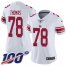 Nike New York Giants #78 Andrew Thomas White Womens Stitched NFL 100th Season Vapor Untouchable Limited Jersey