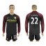 Manchester City #22 Clichy Away Long Sleeves Soccer Club Jersey