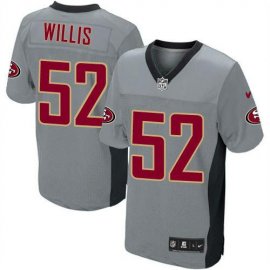 Nike San Francisco 49ers #52 Patrick Willis Grey Shadow Youth Stitched NFL Elite Jersey