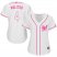 Milwaukee Brewers #4 Paul Molitor White/Pink Fashion Womens Stitched MLB Jersey