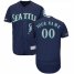 Seattle Mariners Majestic Alternate Flex Base Authentic Collection Custom Jersey Navy