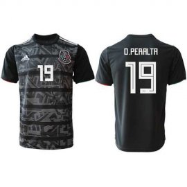 Mexico #19 O.Peralta Black Soccer Country Jersey