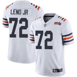 Nike Chicago Bears #72 Charles Leno Jr White Alternate Mens Stitched NFL Vapor Untouchable Limited 100th Season Jersey