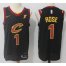 Mens Nike Cleveland Cavaliers #1 Derrick Rose Black NBA Swingman Statement Edition Jersey