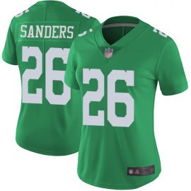 Nike Philadelphia Eagles #26 Miles Sanders Green Womens Stitched NFL Limited Rush Jersey
