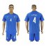 France #4 Varane Home Soccer Country Jersey