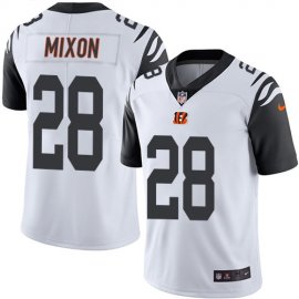 Nike Cincinnati Bengals #28 Joe Mixon White Mens Stitched NFL Limited Rush Jersey