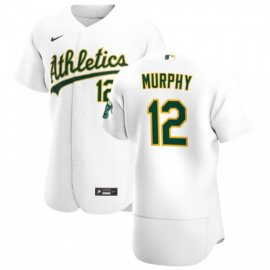 Oakland Athletics #12 Sean Murphy Mens Nike White Home 2020 Authentic Player MLB Jersey