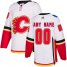 Mens Adidas Flames Personalized Authentic White Road NHL Jersey