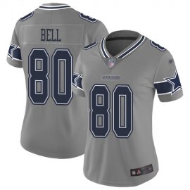 Nike Dallas Cowboys #80 Blake Bell Gray Womens Stitched NFL Limited Inverted Legend Jersey