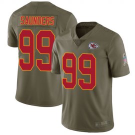 Nike Kansas City Chiefs #99 Khalen Saunders Olive Mens Stitched NFL Limited 2017 Salute To Service Jersey