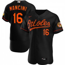Baltimore Orioles #16 Trey Mancini Mens Nike Black Alternate 2020 Authentic Player MLB Jersey
