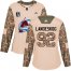 Adidas Colorado Avalanche #92 Gabriel Landeskog Camo Authentic Womens 2022 Stanley Cup Final Patch Veterans Day Stitched NHL Jersey Womens