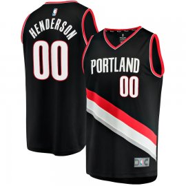 Scoot Henderson Portland Trail Blazers Fanatics Branded 2023 NBA Draft First Round Pick Fast Break Replica Jersey – Icon Edition – Black