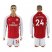 Arsenal #24 Bellerin Red Home Long Sleeves Soccer Club Jersey