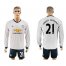 Manchester United #21 Ander Herrera Sec Away Long Sleeves Soccer Club Jersey