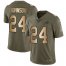 Nike Buffalo Bills #24 Taron Johnson Olive/Gold Mens Stitched NFL Limited 2017 Salute To Service Jersey