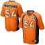Nike Denver Broncos #54 Brandon Marshall Orange Team Color Mens Stitched NFL Game Super Bowl 50 Collection Jersey