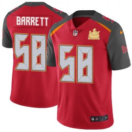Nike Tampa Bay Buccaneers #58 Shaquil Barrett Red Team Color Mens Super Bowl LV Champions Patch NFL Vapor Untouchable Limited Jersey
