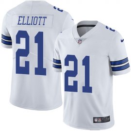 Nike Dallas Cowboys #21 Ezekiel Elliott White Mens Stitched NFL Vapor Untouchable Limited Jersey