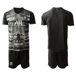 Paris Saint-Germain Blank Black Goalkeeper Soccer Club Jersey