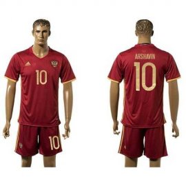 Russia #10 Arshavin Red Home Soccer Country Jersey