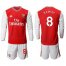 Arsenal #8 Ramsey Red Home Long Sleeves Soccer Club Jersey