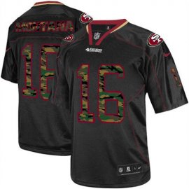Nike San Francisco 49ers #16 Joe Montana Black Mens Stitched NFL Elite Camo Fashion Jersey