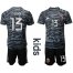 Mexico #13 G.Ochoa Black Goalkeeper Kid Soccer Country Jersey