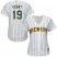 Milwaukee Brewers #19 Robin Yount White Strip Home Womens Stitched MLB Jersey